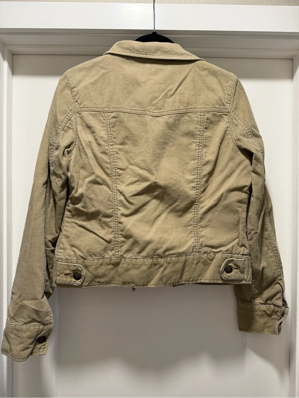 Roxy Girls Vintage Khaki Utility Jacket with Pink Lining XL